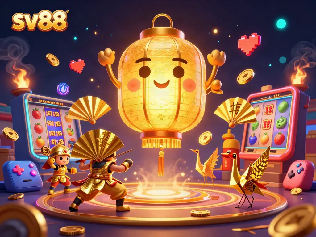 Engage in gaming excitement as sv88 invites players to a vibrant casino scene filled with exotic symbols.