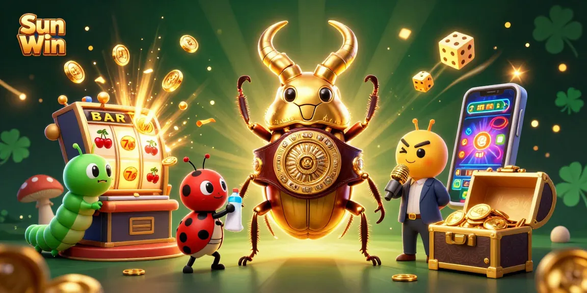 Engage in thrilling gameplay at Sun Win with vibrant characters and dazzling casino elements.