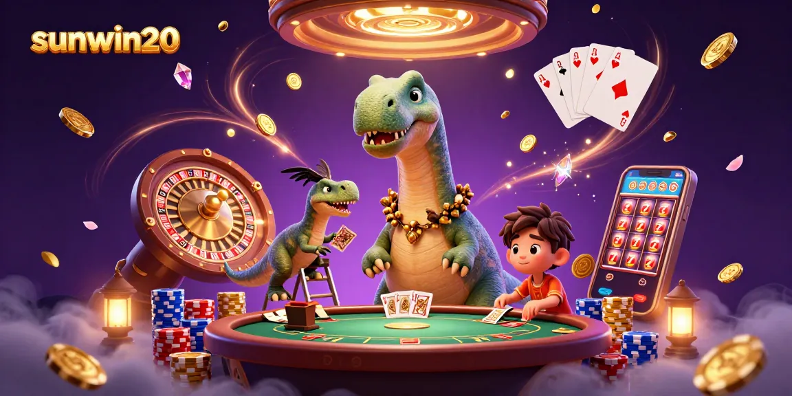Experience thrilling gameplay with sunwin20 amidst colorful casino excitement.