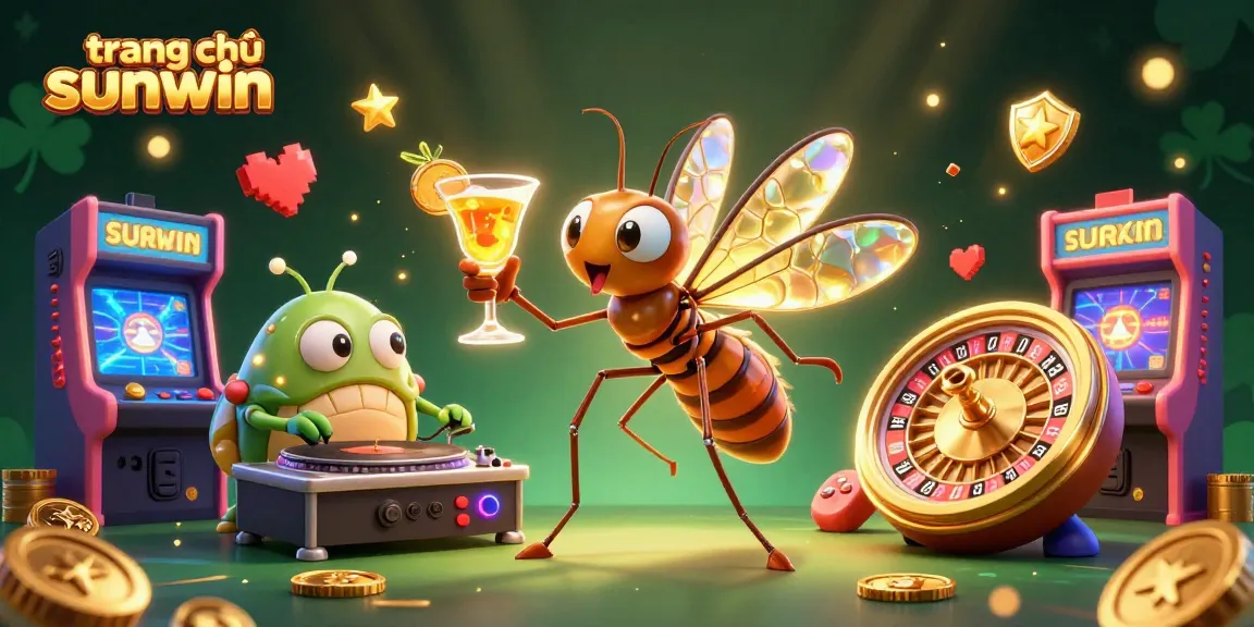 Experience the excitement of the trang chủ sunwin with vibrant casino characters and games in a dynamic 3D scene.